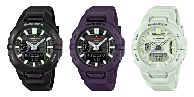 Från vänster till höger: GBA-950-1A, GBA-950-2A och GBA-950-7A. (Bildkälla: Casio)