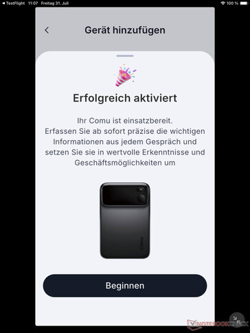 Det går snabbt och enkelt att aktivera Comu Action Pro.