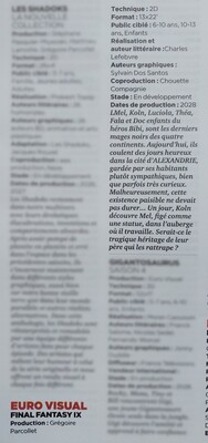 Beskrivning av Final Fantasy IX: The Black Mages' Legacy (Bildkälla: Ecran Total, Gershwin Impact Bluesky-konto)