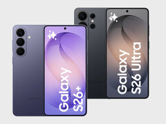 Galaxy S26 Plus och Galaxy S26 Ultra sida vid sida.