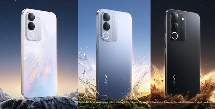 Vivo Y600i i färgerna Baby's Breath, Clear Blue och Polar Night