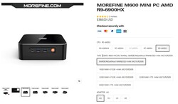 Morefine M600-konfigurationer (källa: Morefine)