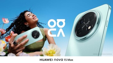 Huawei Nova 15 Max i blå färgskala