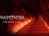 En banner som visar upp Crimson Eye-uppdateringen för Phasmophobia