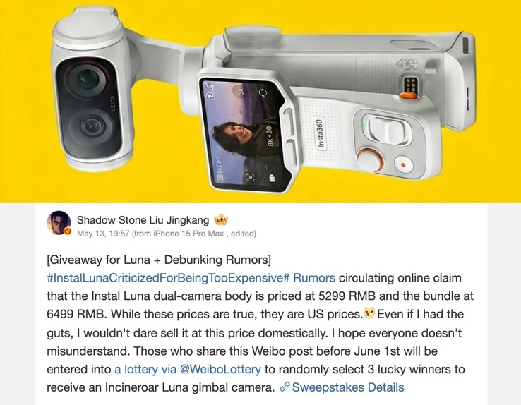 Insta360:s VD har inte lämnat några ytterligare detaljer eller motiveringar till den höga internationella prissättningen.