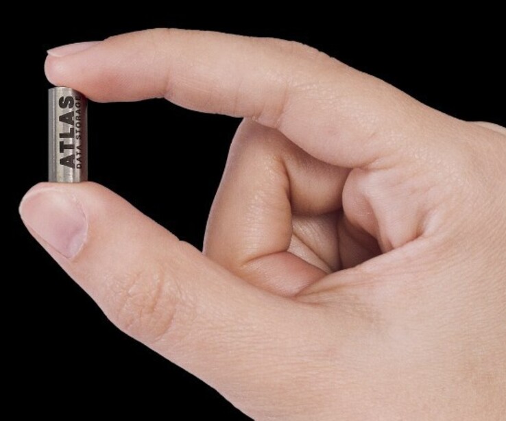 Rör för Atlas Eon 100 innehåller uttorkat syntetiskt DNA som lagrar skriven data. (Bildkälla: Atlas Data Storage)