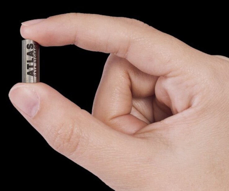 Rör för Atlas Eon 100 innehåller uttorkat syntetiskt DNA som lagrar skriven data. (Bildkälla: Atlas Data Storage)