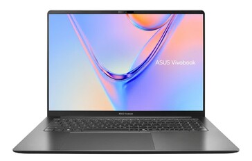 Asus Vivobook S16 visad framifrån med skärmen öppen