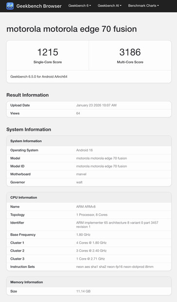 (Bildkälla: Geekbench)