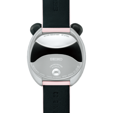 Seiko power design project panda-kronografen i rosa