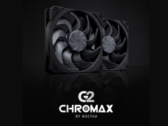 Den helsvarta Noctua G2 Chromax på bilden