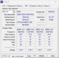 CPU-Z systeminformation: SPD