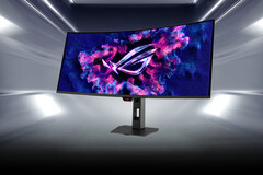 ROG Strix OLED XG34WCDMS. Asus är fortfarande världens största varumärke inom OLED-skärmar.