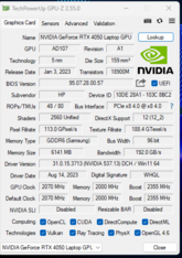 dGPU-information GPU-Z