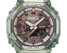 Närbild på Casio GA-2100CC-3A:s urtavla.