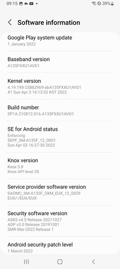 Programvara Samsung Galaxy A13