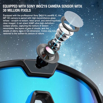 En kamera är inbyggd