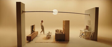 Kan installeras med flexibla skenkonfigurationer (bildkälla: skärmdump från produktvideo)