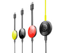 En reklambild för Googles 2:a generationens Chromecast, som visas i olika färger. (Bildkälla: Google)