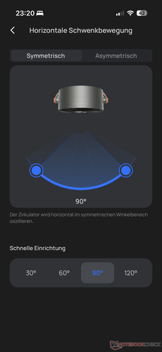 Ställ in oscillation
