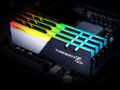 G.Skill Trident Z Neo Series DDR4 RAM installerat i moderkortet (Bildkälla: G.Skill med ändringar)