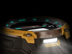 Instinct Crossover AMOLED med LED-ficklampan aktiverad. (Bildkälla: Garmin)