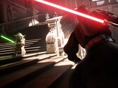 Star Wars Battlefront II-skärmdump som visar Yoda och Darth Maul