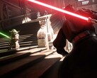 Star Wars Battlefront II-skärmdump som visar Yoda och Darth Maul
