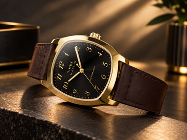 Klockan Timex Marlin Tonneau TW2Y84500IK med brunt läderarmband