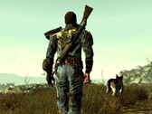 Fallout 3 huvudperson och Dogmeat följeslagare.