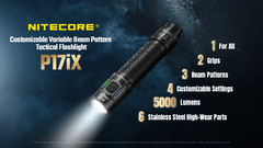 Nitecore P17iX har samma funktioner som P27iX, men med ett mindre huvud