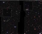 En Webb-bild som visar två av de nio galaxerna (Bildkälla: NASA, ESA, CSA, UT Austin och STScI; beskuren)