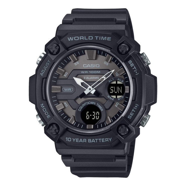 Casio AEQ120W-1BV-klockan finns nu tillgänglig i USA. (Bildkälla: Casio)