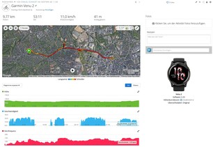 GNSS-testkörning Garmin Venu 2 (referens)