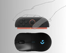 Switch 2 Joy-Cons ovanför spelmusen (Bildkälla: Nintendo of America, Logitech med ändringar)