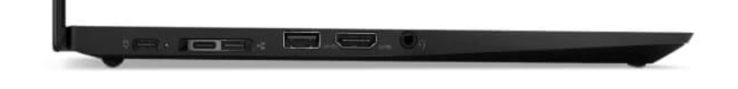 Vänster: USB-C (3.1 Gen.2), SideDock CS18 (USB-C (3.1 Gen.2) & Gigabit-Ethernet via adapter), USB-A (3.1 Gen.1), HDMI 2.0, 3.5 mm stereoanslutning (Bild: Lenovo)