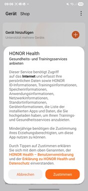 Honor Inställning av hälsoapp