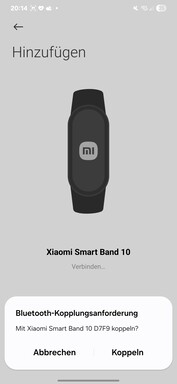 Xiaomi Smart Band 10 Inställning