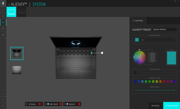 AlienFX anpassningar av belysning