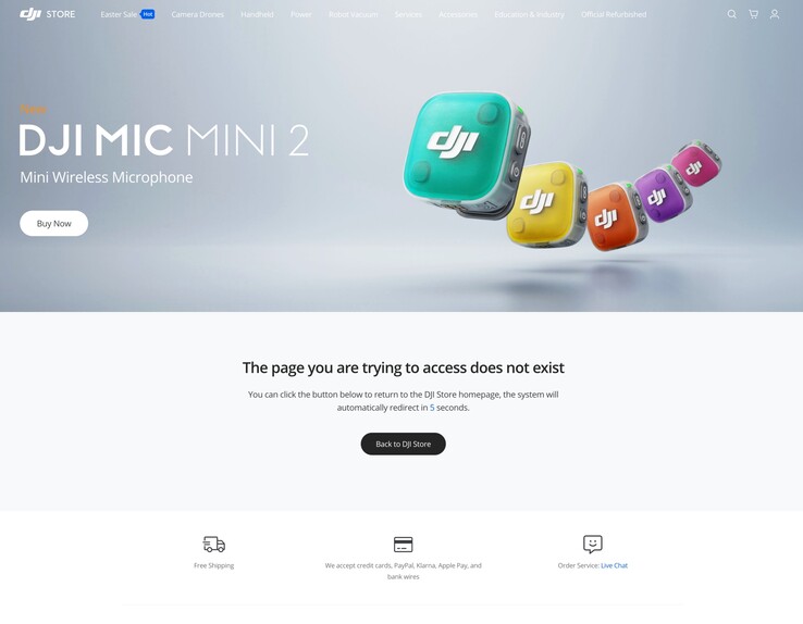 DJI har av misstag avslöjat Mic Mini 2 på sin webbplats. Du kan inte köpa den ännu.