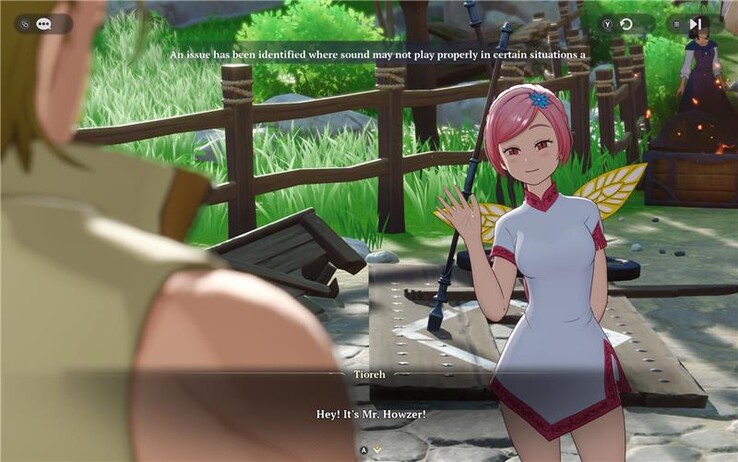 Ett meddelande i spelet i The Seven Deadly Sins: Origin varnas det för att ljudet kanske inte spelas upp korrekt i vissa situationer.