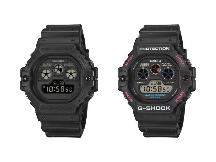 Klockorna Casio G-Shock DW-5900UBB-1 (vänster) och DW-5900U-1 (höger). (Bildkälla: Casio)