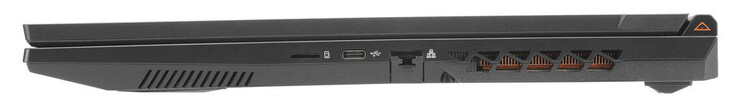 Just det: Kortläsare (microSD), Thunderbolt 4 (USB-C; DisplayPort), Gigabit Ethernet