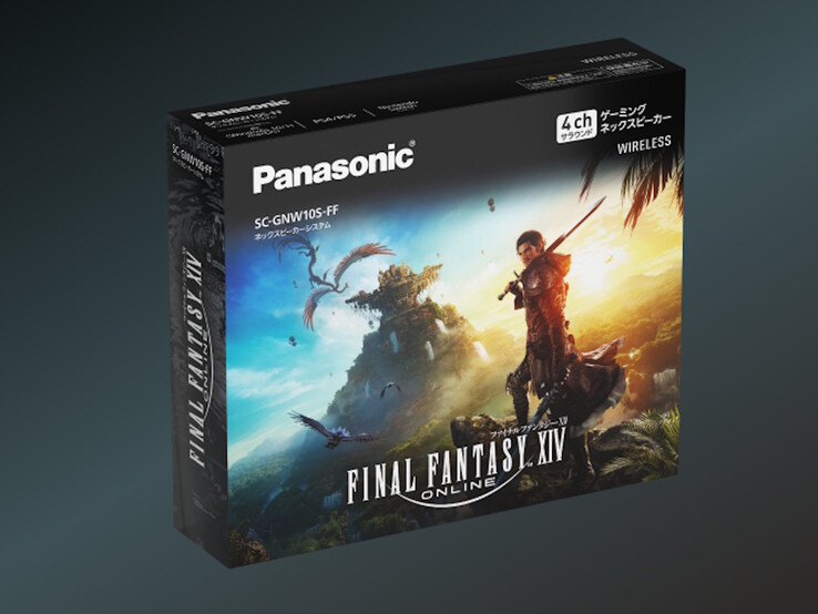 Panasonic SC-GNW10S-FF halshögtalare levereras i en anpassad Final Fantasy-förpackning. (Bildkälla: Panasonic)