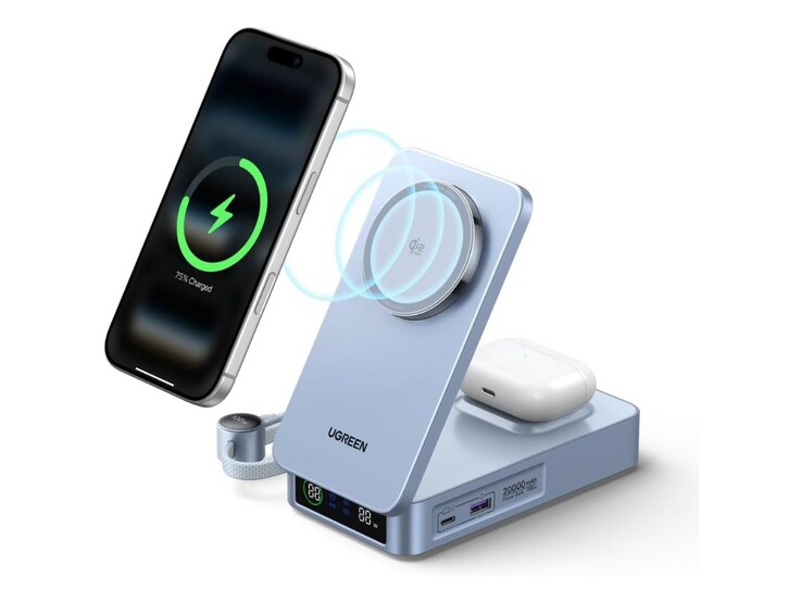 Ugreen MagFlow Qi2 25W multifunktionell powerbank. (Bildkälla: Ugreen)