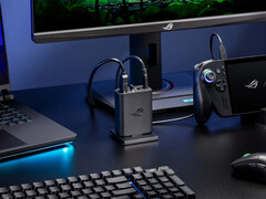 ROG 100W Gaming Charger Dock kommer i en svart finish och väger över 300 g. (Bildkälla: Asus)