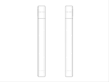 Sidoprofil av Samsungs påstådda rullbara telefon enligt rapporterat patent. (Bildkälla: DomoAI och xleaks7)