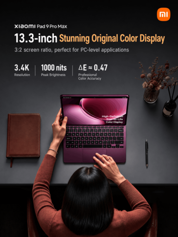 Höjdpunkter i skärmen på Xiaomi Pad 9 Pro Max