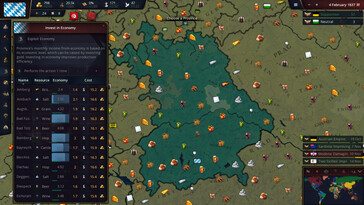 En bild som visar resurser i Age of History 3.