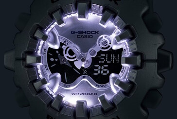GA-V01 använder dubbla Super Illuminator-lysdioder med hög ljusstyrka för att lysa upp urtavlan. (Bildkälla: Casio)